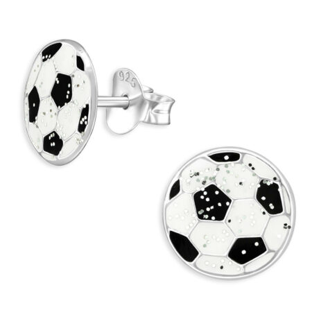 Fussball Kinder Ohrringe aus 925 Silber