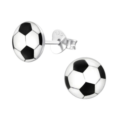 Fussball Ohrringe aus 925 Silber