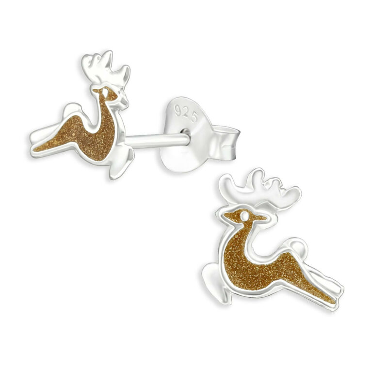 Hirsch Kinder Ohrringe aus 925 Silber IN UNSEREM Hundeshop günstig kaufen