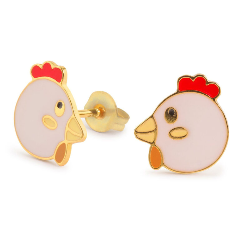 Huhn Ohrringe vergoldet IN UNSEREM Hundeshop günstig kaufen