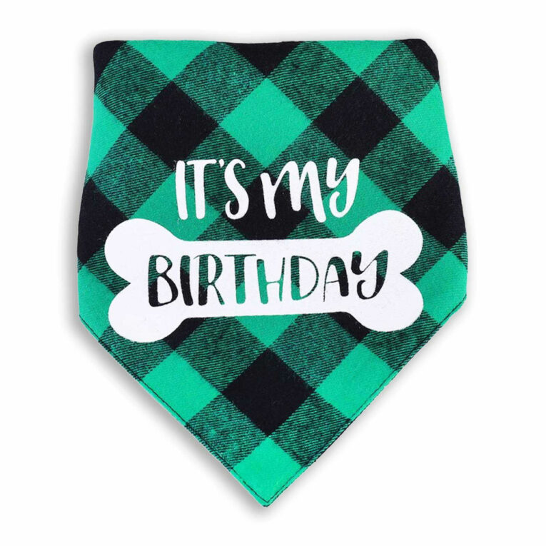 Hundehalstuch Geburtstag gr?n IN UNSEREM Hundeshop günstig kaufen