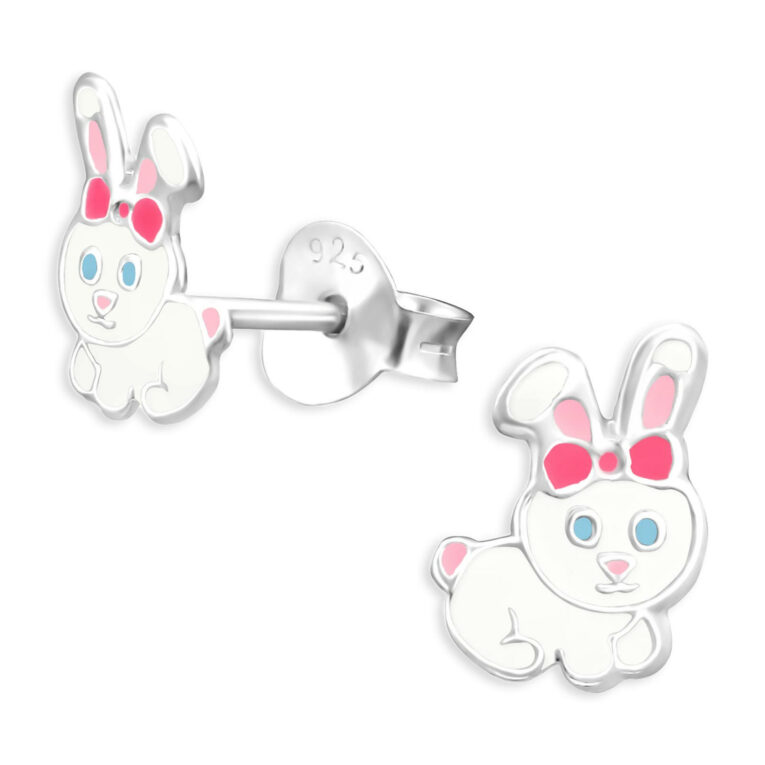 Kaninchen Kinder Ohrringe aus 925 Silber IN UNSEREM Hundeshop günstig kaufen