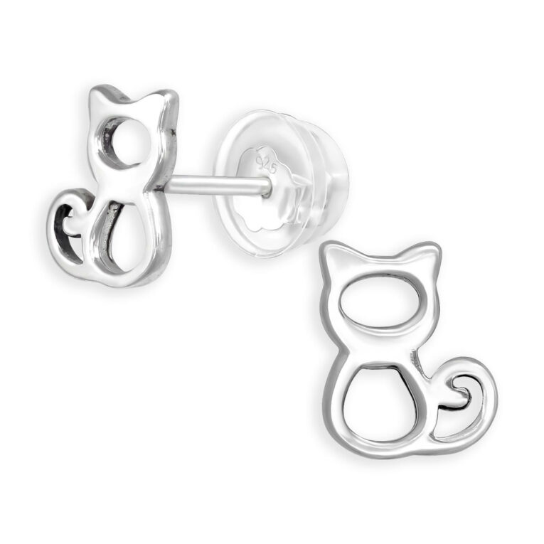 Katzen kinder Ohrringe aus 925 Silber IN UNSEREM Hundeshop günstig kaufen