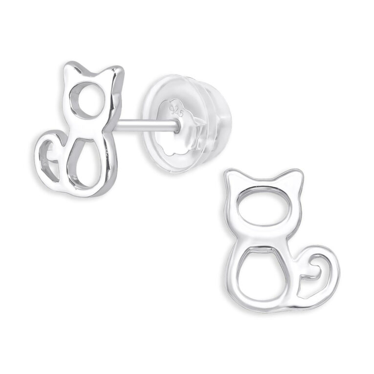 Katzen Kinder Ohrringe aus 925 Silber IN UNSEREM Hundeshop günstig kaufen