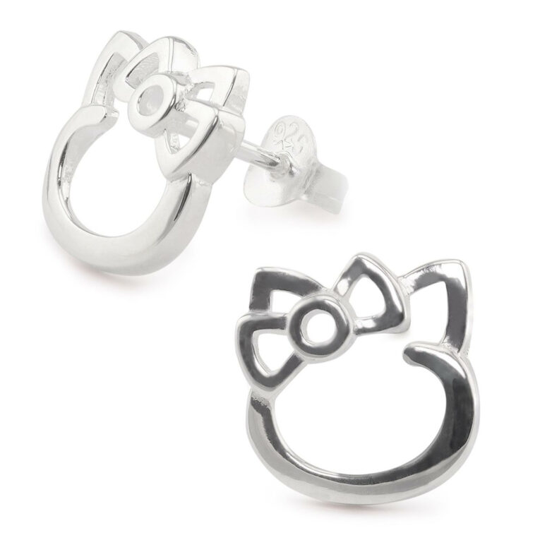 Katzen Ohrringe aus 925 Silber IN UNSEREM Hundeshop günstig kaufen