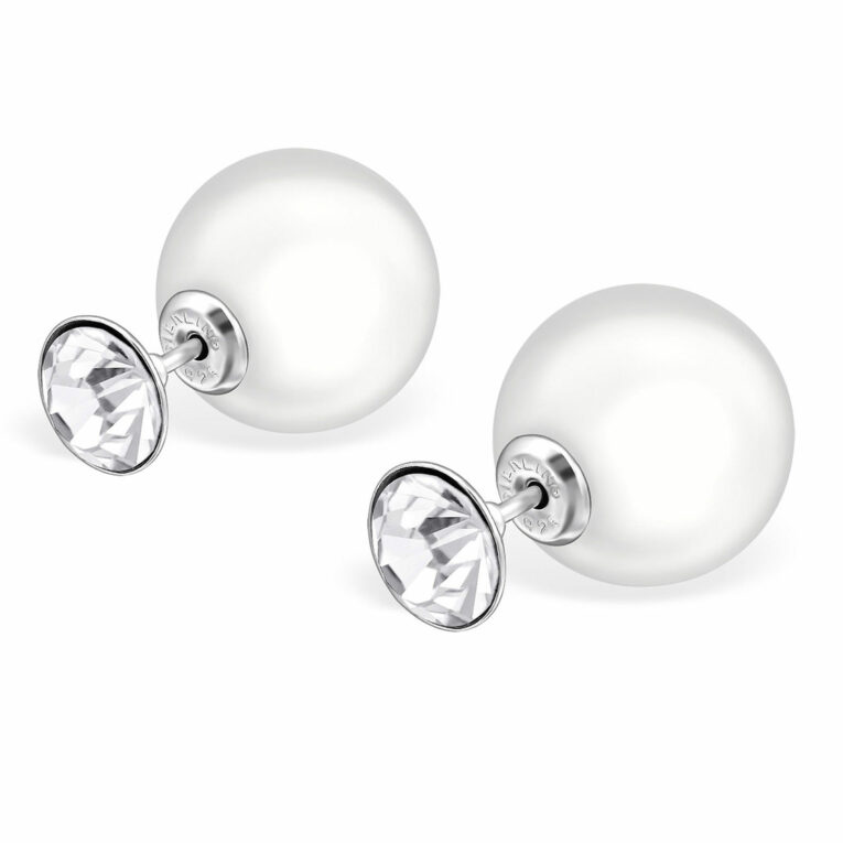 Kugel Ohrringe aus 925 Silber mit Kristall IN UNSEREM Hundeshop günstig kaufen