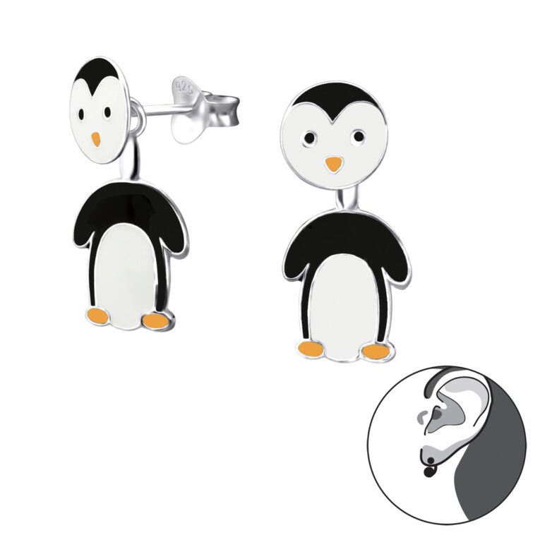 Pinguin Ohrringe aus 925 Silber IN UNSEREM Hundeshop günstig kaufen