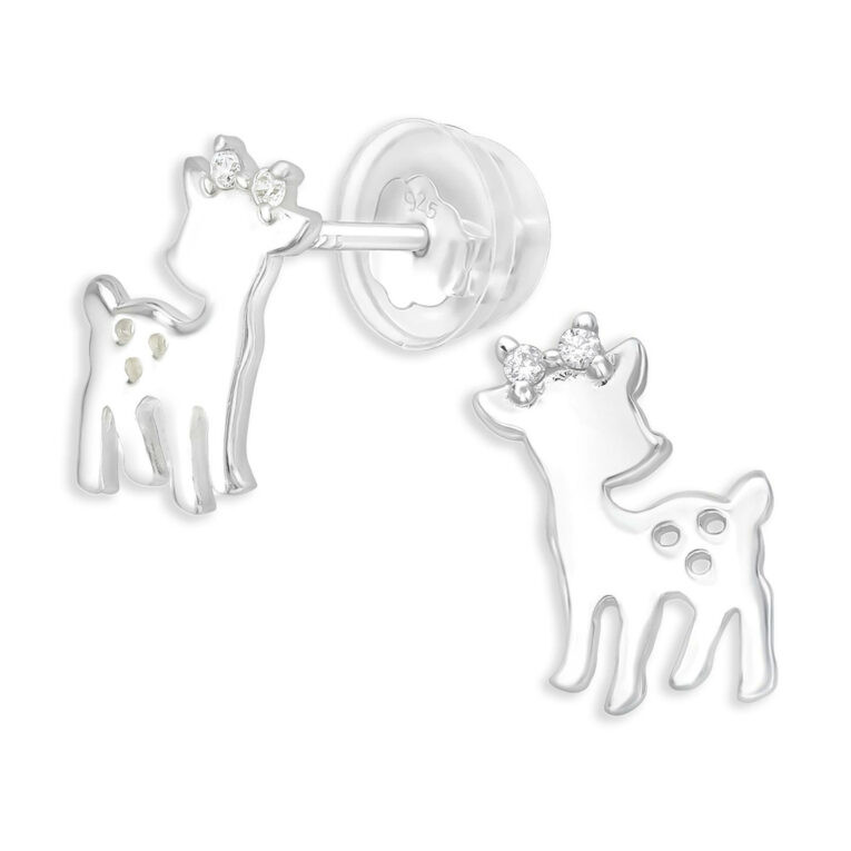 Reh Kinder Ohrringe aus 925 Silber IN UNSEREM Hundeshop günstig kaufen
