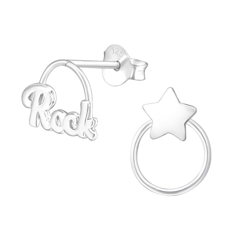 Rockstar Ohrringe aus 925 Silber IN UNSEREM Hundeshop günstig kaufen