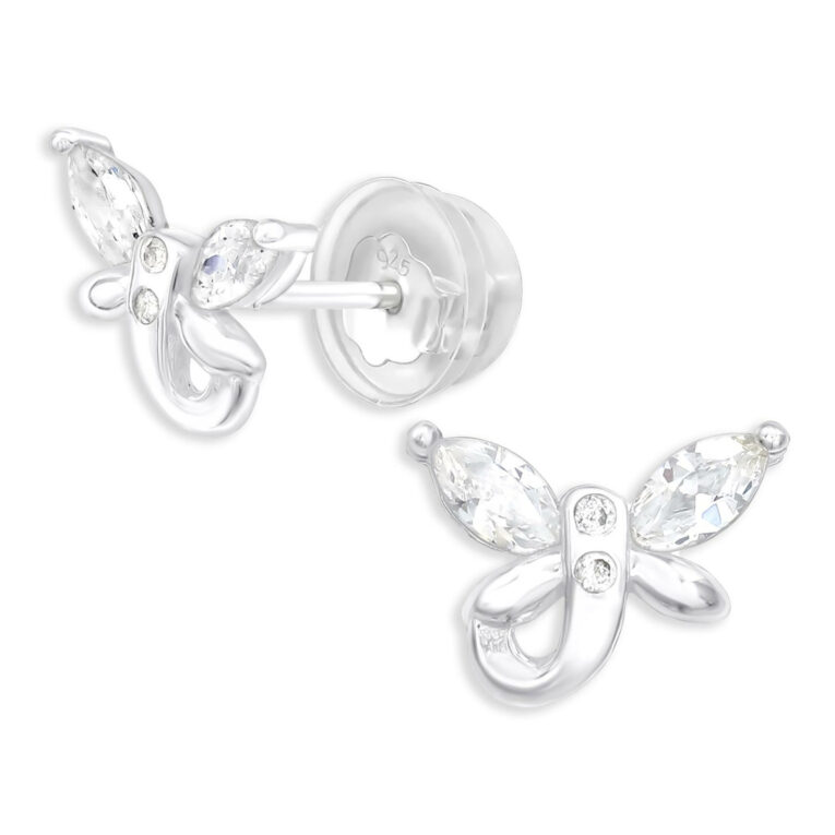 Schmetterling Kinder Ohrringe aus 925 Silber IN UNSEREM Hundeshop günstig kaufen