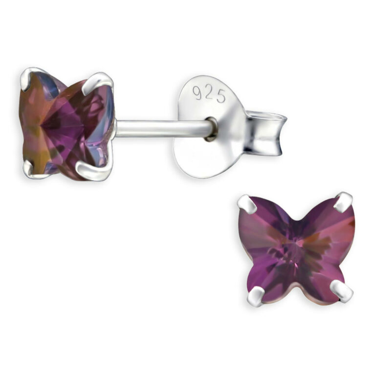 Schmetterling Kinder Ohrringe aus 925 Silber IN UNSEREM Hundeshop günstig kaufen