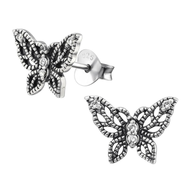 Schmetterling Ohrringe aus 925 Silber IN UNSEREM Hundeshop günstig kaufen