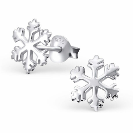 Schneeflocken Ohrringe aus 925 Silber