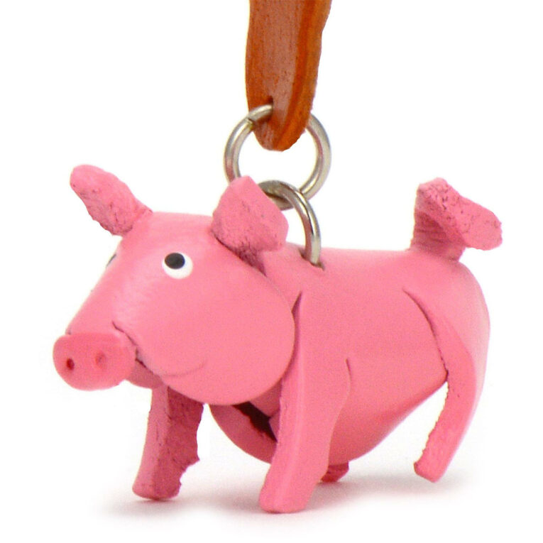 Schwein Schl?sselanh?nger aus Leder IN UNSEREM Hundeshop günstig kaufen