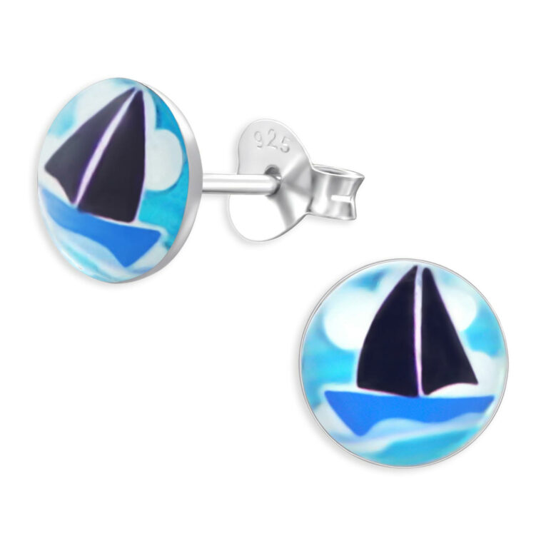 Segelboot Kinder Ohrringe aus 925 Silber IN UNSEREM Hundeshop günstig kaufen