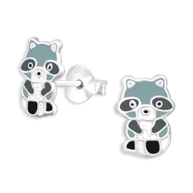 Waschb?r Kinder Ohrringe aus 925 Silber IN UNSEREM Hundeshop günstig kaufen
