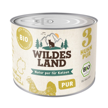 Wildes Land | Huhn mit Lachsöl | BIO Adult | 12 x 200 g
