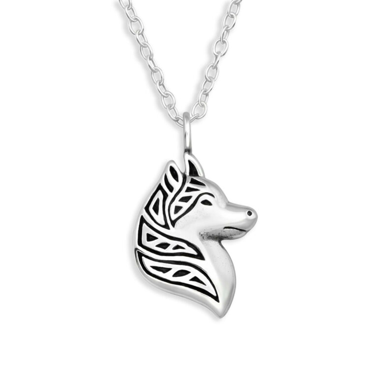 Wolf Halskette aus 925 Silber IN UNSEREM Hundeshop günstig kaufen