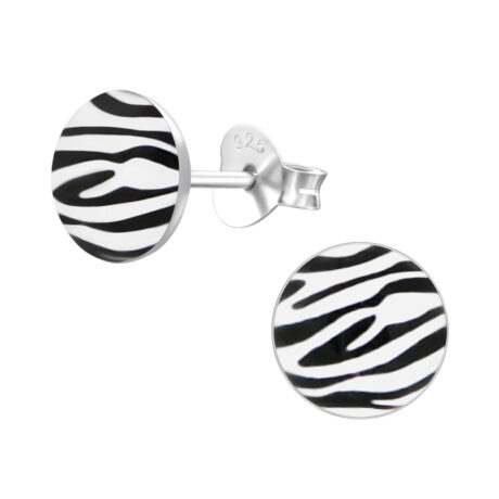 Zebra Ohrringe aus 925 Silber