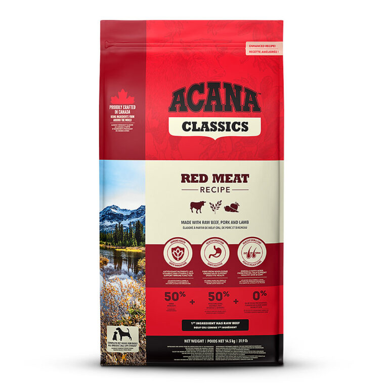 Acana - Trockenfutter - Classics Red Meat ACANA™ Dog Classics Red Meat wird mit nahrhaften Proteinen aus tierischen Zutaten wie Lamm