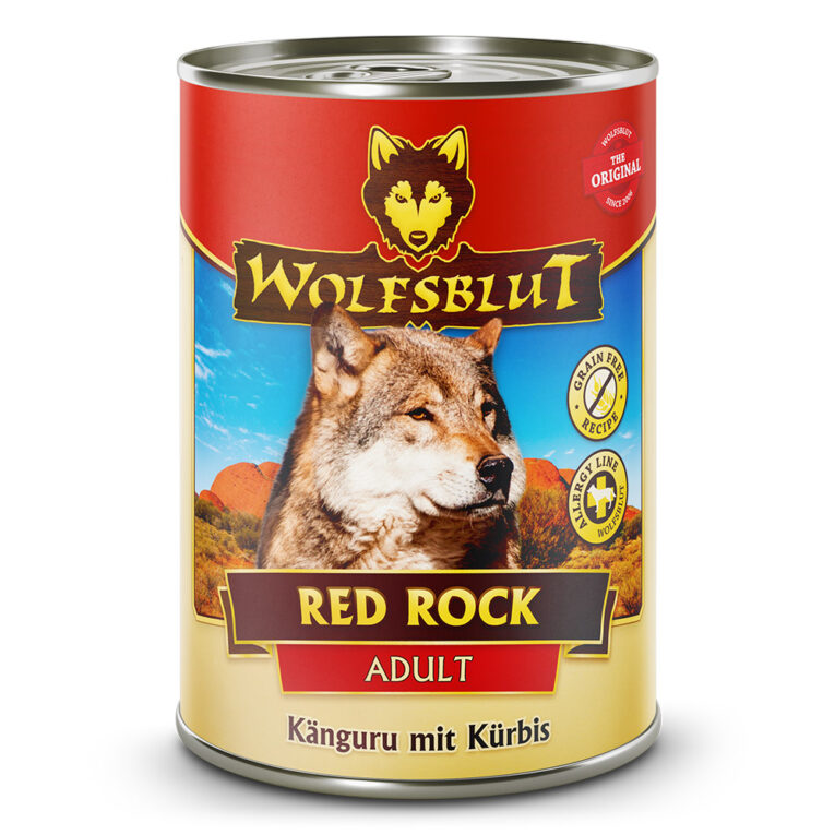 Red Rock Nassfutter Känguru mit Kürbis Die Rezeptur von RED ROCK Nassfutter verbindet die Nahrung des Wolfs mit den neuesten wissenschaftlichen Erkenntnissen über richtige Hundeernährung. Auf einen Blick: Hundeernährung nach dem Vorbild des Wolfes Rezeptur mit natürlichen Inhaltsstoffen Frisches Känguru als Hauptbestandteil und hypoallergene Proteinquelle Kängurufleisch hat einen niedrigen Cholesteringehalt