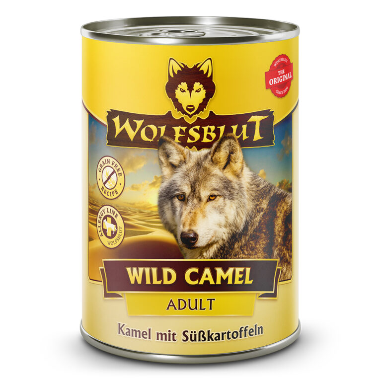 Wild Camel Nassfutter Kamel mit Süßkartoffeln Die Rezeptur von WILD CAMEL Nassfutter verbindet die Nahrung des Wolfs mit den neuesten wissenschaftlichen Erkenntnissen über richtige Hundeernährung. Auf einen Blick: Hundeernährung nach dem Vorbild des Wolfes Rezeptur mit natürlichen Inhaltsstoffen Frisches Wildkamel als Hauptbestandteil und hypoallergene Proteinquelle Ohne Getreide