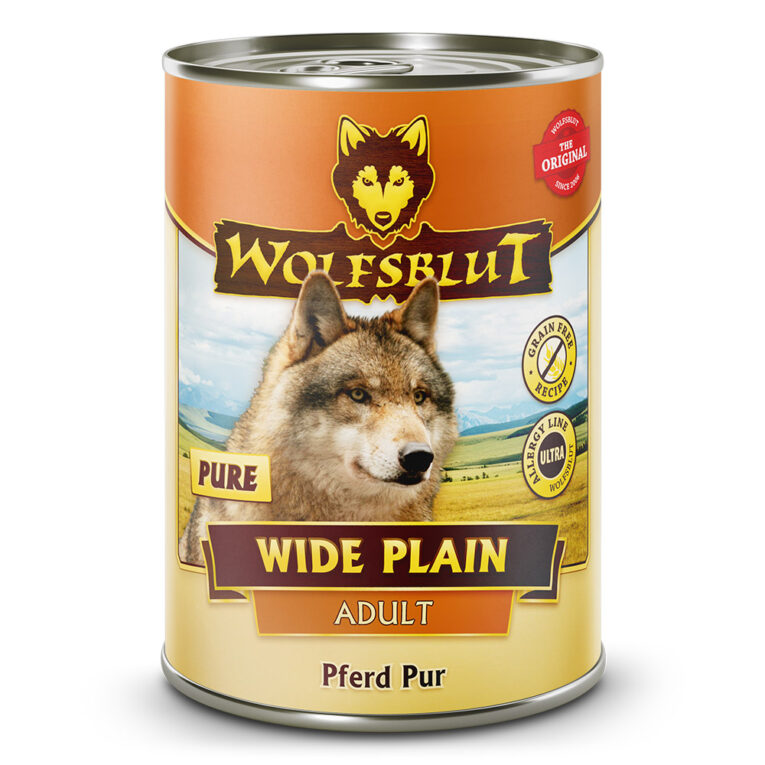 Wide Plain Pure Nassfutter mit Pferd Pur Die Rezeptur von WIDE PLAIN PURE Nassfutter enthält außer Pferd keine weiteren Zutaten und ist so der Wolfsnahrung nachempfunden. Auf einen Blick: Hundeernährung nach dem Vorbild des Wolfes Ergänzungsfutter Exotische
