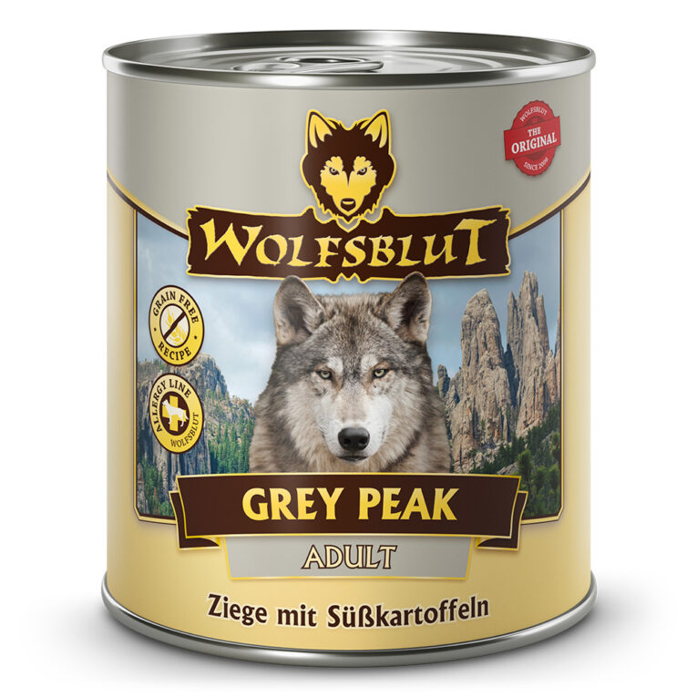 Grey Peak Alleinfuttermittel (nass) für ausgewachsene Hunde - Ziege mit Süßkartoffeln Die Rezeptur von GREY PEAK Nassfutter verbindet die Nahrung des Wolfs mit den neuesten wissenschaftlichen Erkenntnissen über richtige Hundeernährung. Auf einen Blick: Hundeernährung nach dem Vorbild des Wolfes Rezeptur mit natürlichen Inhaltsstoffen Frische Ziege als Hauptbestandteil und Proteinquelle Ziege ist reich an Nährstoffen und eine gute Quelle für hochwertige Proteine