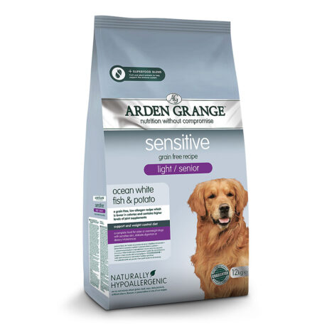 Arden Grange | Getreidefrei Weißfisch & Kartoffel | Sensitive Light/Senior | 12 kg