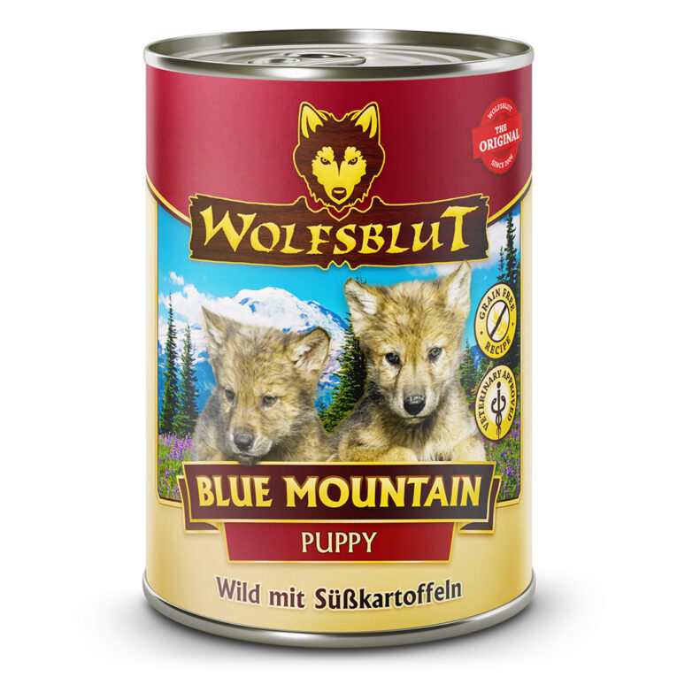 Blue Mountain Puppy Nassfutter für Welpen und Junghunde - Wild mit Kartoffeln Die Rezeptur von BLUE MOUNTAIN PUPPY Nassfutter verbindet die Nahrung des Wolfs mit den neuesten wissenschaftlichen Erkenntnissen über richtige Welpenernährung. Auf einen Blick: Hundeernährung nach dem Vorbild des Wolfes Rezeptur mit natürlichen Inhaltsstoffen Speziell für Welpen und Junghunde entwickelt mit darauf angepasstem Nährstoffprofil Frisches und bekömmliches Wild als Hauptbestandteil Wild ist besonders nährstoffreich und besitzt einen würzigen und zugleich sehr natürlichen Geschmack Ohne Getreide