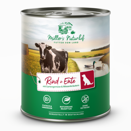 Müller’s Naturhof | Rind und Ente | Traditionell | 30 x 800 g