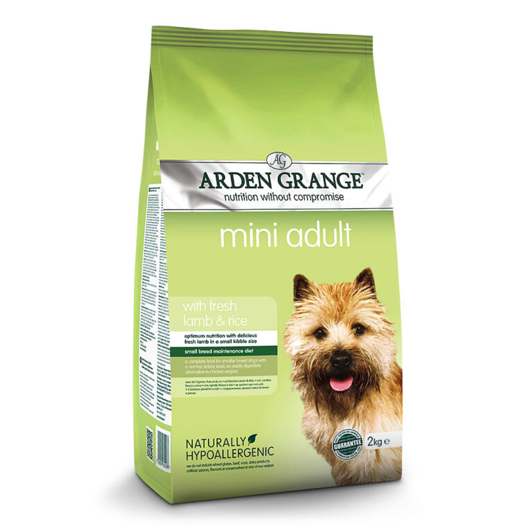Arden Grange Mini Adult mit frischem Lammfleisch & Reis Arden Grange Mini Adult reich an Lamm & Reis enthält viel frisches Lamm und ist ideal für kleine Hunde