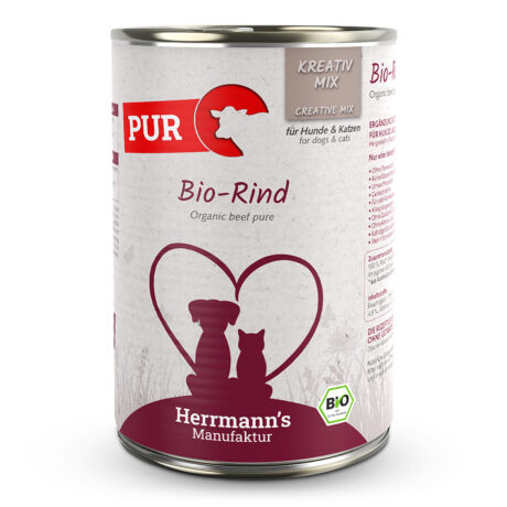 Herrmann's | Bio Rind Reinfleisch | Kreativ-Mix | 12 x 400 g
