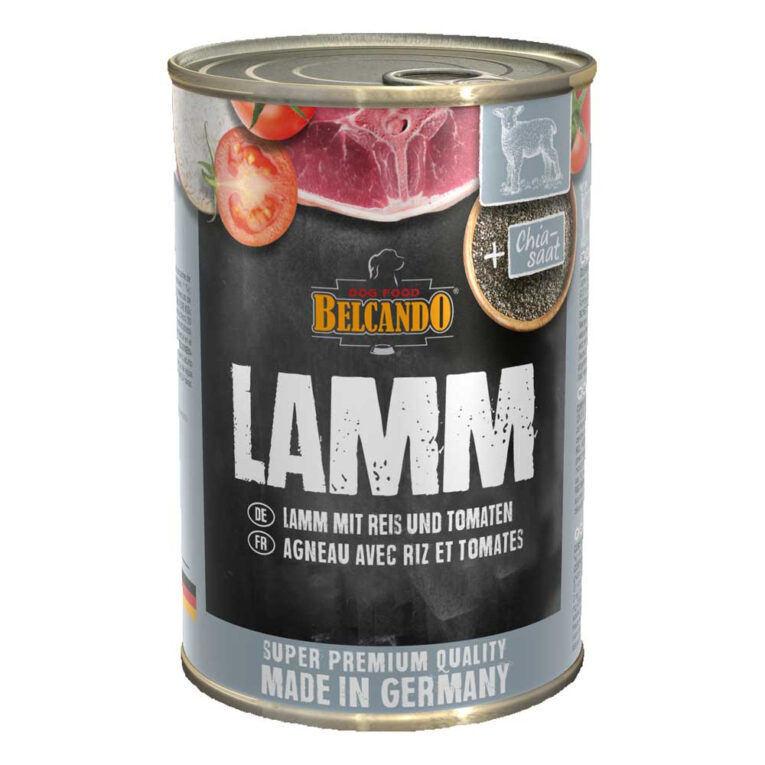 Belcando - Nassfutter - Lamm mit Reis & Tomate (weizenfrei) Das Belcando Nassfutter Lamm mit Reis & Tomate enthält ausgesuchte Fleischsorten