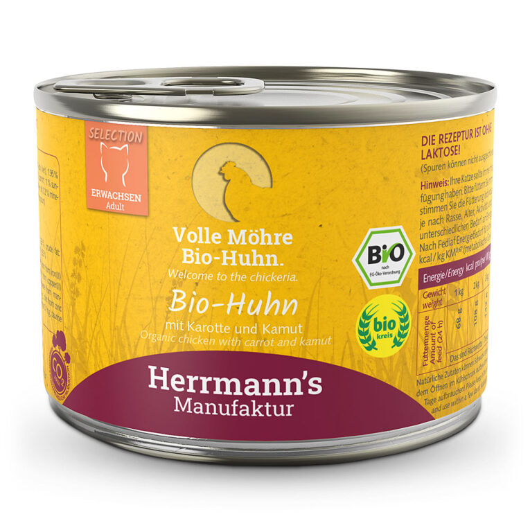 Herrmann's Selection Adult Bio Huhn mit Karotte und Kamut oder "Volle Möhre Bio-Huhn" Was ist drin? 93
