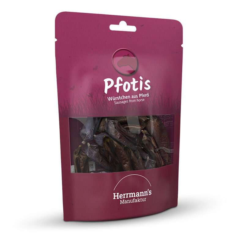 Herrmann's Pfotis Würstchen aus Pferd Was ist drin? Nur Muskelfleisch vom Pferd