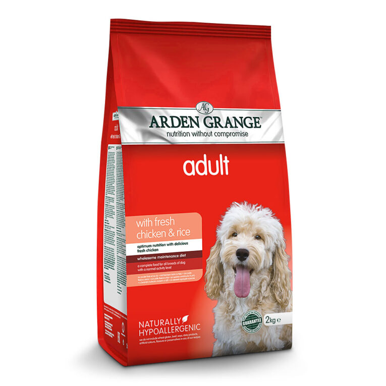 Arden Grange Adult mit frischem Huhn & Reis Das vollwertige Arden Grange Adult mit ganz viel frischem Huhn & Reis bietet Ihrem Hund eine optimale ausgewogene Ernährung. Mit so viel guten Inhaltsstoffen ist Ihr Hund für Alltagsabenteuer gewappnet. Denn hier kommt nur Gutes in den Napf und auf künstliche Farbstoffe