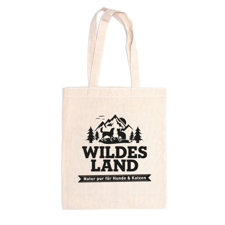 Wildes Land Baumwoll Tragetasche Die hochwertige Baumwolltasche von Wildes Land ist der perfekte Wegbegleiter. Egal ob für Einkäufe