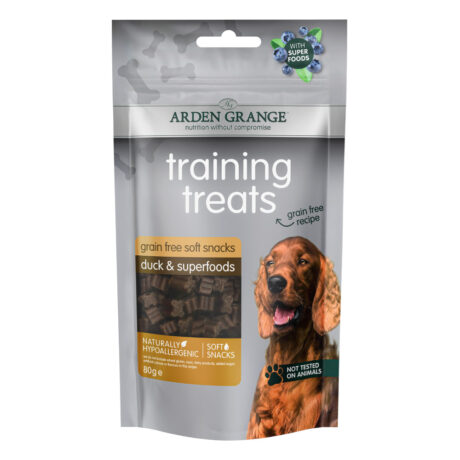 Arden Grange | Mit Ente & Superfoods | Training Treats Grain Free | 10 x 80 g