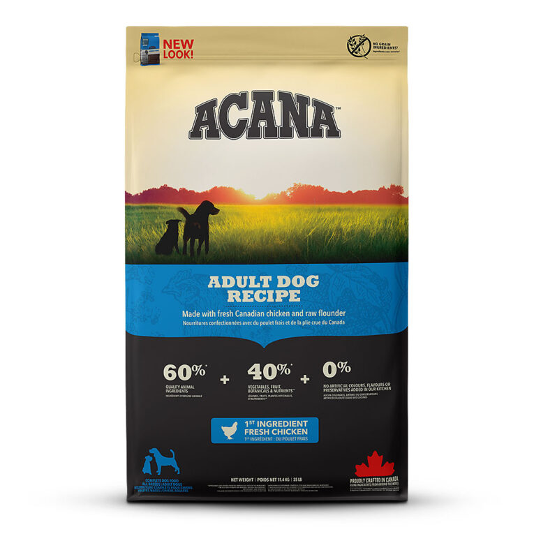Acana - Trockenfutter - Adult Dog (getreidefrei) Acana Adult Dog ist auf die Ernährung für Hunde in allen Lebensphasen abgestimmt und ist daher reich an Fleisch und Protein