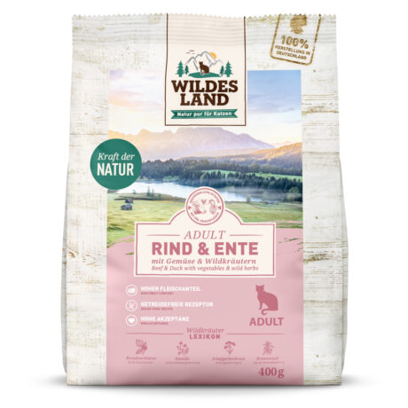 Wildes Land | Rind und Ente | Classic Adult | 4 x 400 g