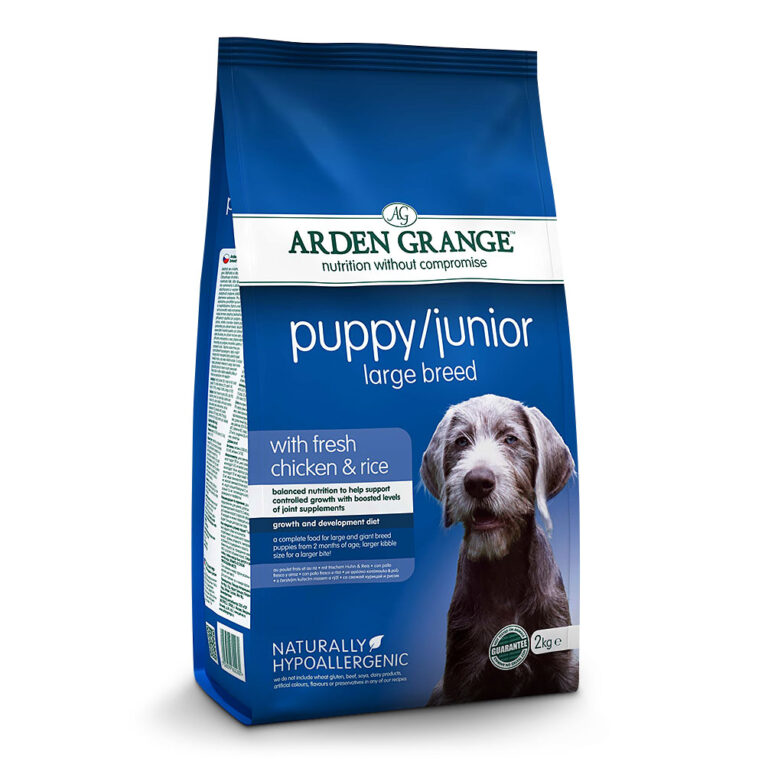 Arden Grange Puppy / Junior Large Breed mit frischem Huhn & Reis Laufen ist die Natur des Hundes! Besonders große Hunderassen bedürfen deshalb einer erhöhten Aufmerksamkeit auf die Gelenkunterstützung. Wer einmal so groß werden will