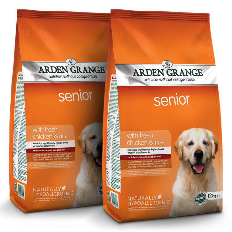 Arden Grange Senior mit frischem Huhn & Reis Arden Grange Senior mit frischem Huhn & Reis ist eiweiß- und fettärmer als unser Standardsortiment für ausgewachsene Hunde. Die Rezeptur ist an die Bedürfnisse älterer Hunde angepasst. Mit so viel guten Inhaltsstoffen ist Ihr Hund für Alltagsabenteuer gewappnet. Denn hier kommt nur Gutes in den Napf und auf künstliche Farbstoffe