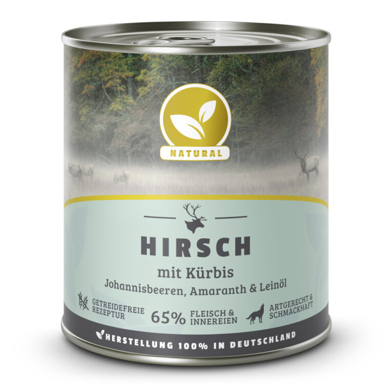 Natural - Nassfutter - Hirsch mit Kürbis