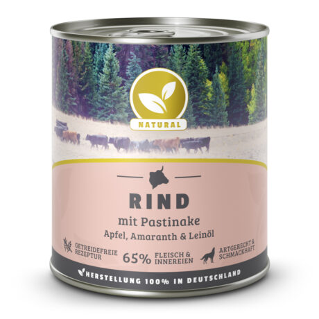 Natural | Rind mit Pastinake & Leinöl | 30 x 400 g