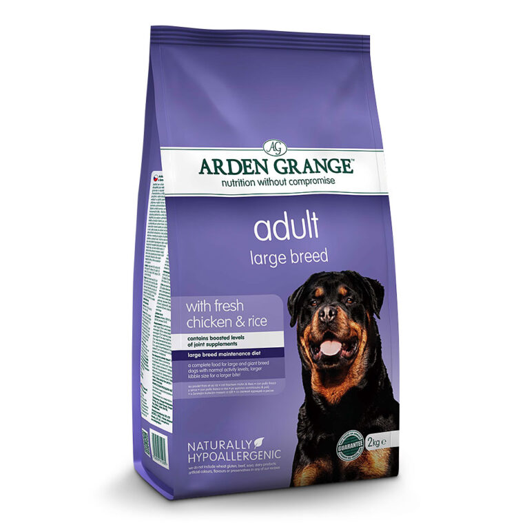 Arden Grange Adult Large Breed mit frischem Huhn & Reis Arden Grange Large Breed hebt sich durch eine größere Krokettengröße von den üblichen Sorten ab. Eine ausgewogene