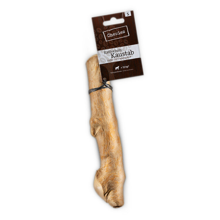 Chewies Kaffeeholz-Kaustab Der Chewies Kaffeeholz-Kaustab ist ein beliebtes und ganz natürliches Hundespielzeug und Kauprodukt aus dem Astholz des Kaffee-Baums. Das Holz ist weicher als unsere Kauwurzeln