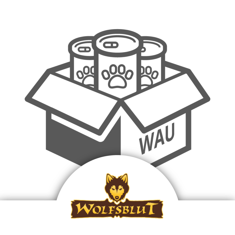 Nassfutter WAU Box - Nelly Entdecken Sie jetzt die leckeren Hundefutter von Wolfsblut. Das Probierpaket zum selbst Kombinieren ist perfekt