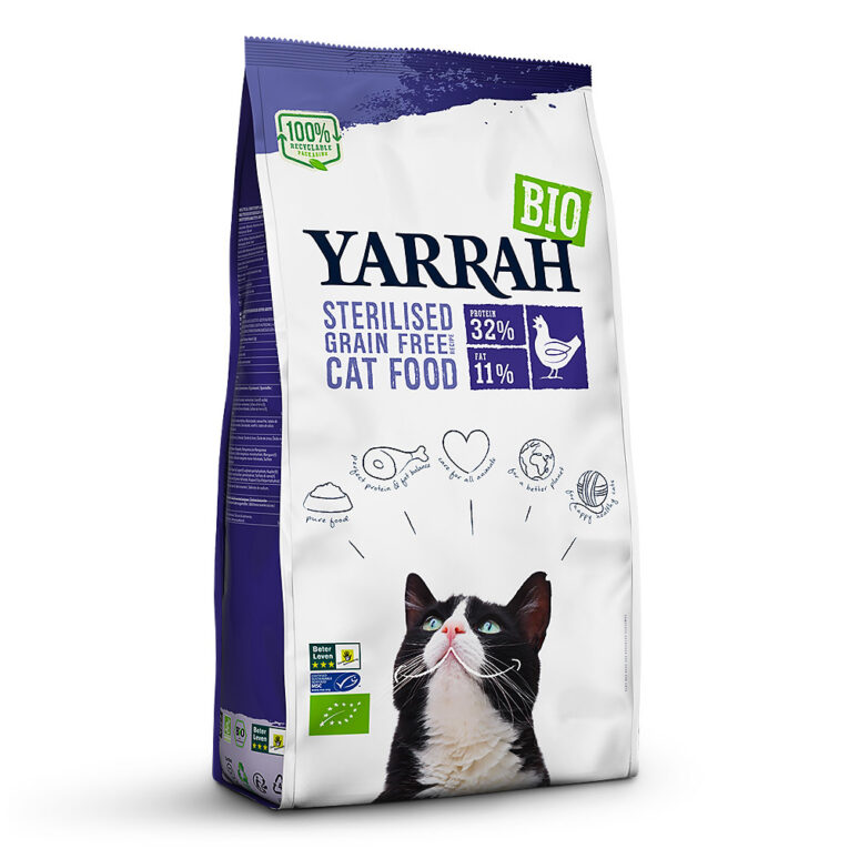 Yarrah - Trockenfutter - Sterilised Cat Sterilised Cat von Yarrah ist ein schmackhaftes Trockenfutter mit niedrigen Fettgehalt