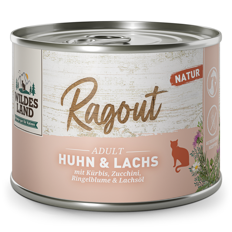Wildes Land Ragout Huhn & Lachs mit Kürbis